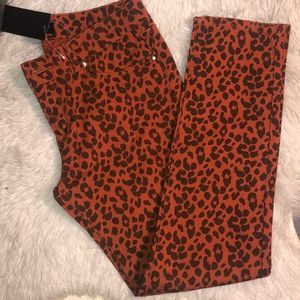 Mechanic Jeans rust Leopard print jeans